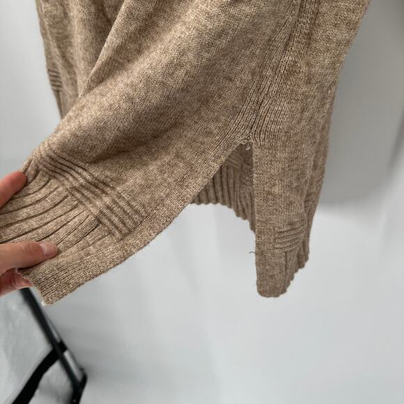 Anthropologie Margairta Tan Button Mock Neck Tunic Sweater // XS - Picture 7 of 10